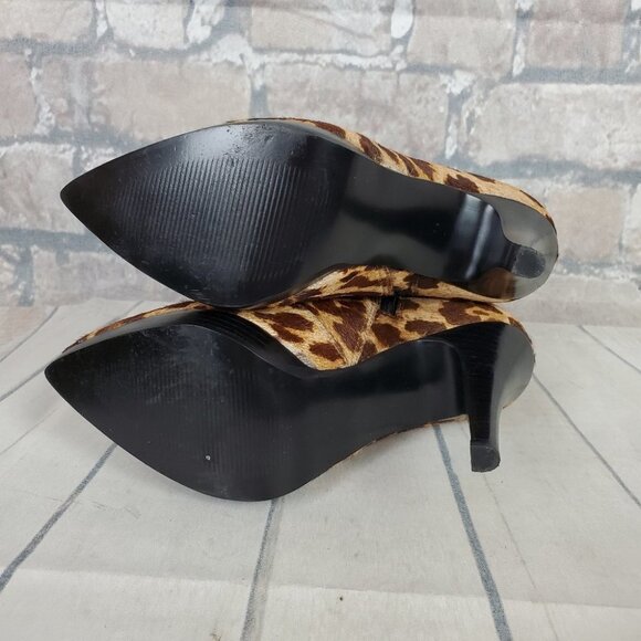 Steve Madden Sesto Leather Leopard Print Stiletto Ankle  Bootie 7 1/2 - Picture 15 of 15